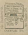 "18 Tooker Alley" map on March 2, 1921 detail to the Dill Pickle Club House and Chapel, Wednesday, March 2nd Opens New Series of One Act Plays, (1921) (NBY 6560) (cropped).jpg