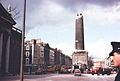 A half-demolished Nelsons Pillar on OConnell Street, Dublin.jpg